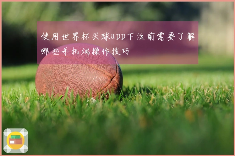 使用世界杯买球app下注前需要了解哪些手机端操作技巧